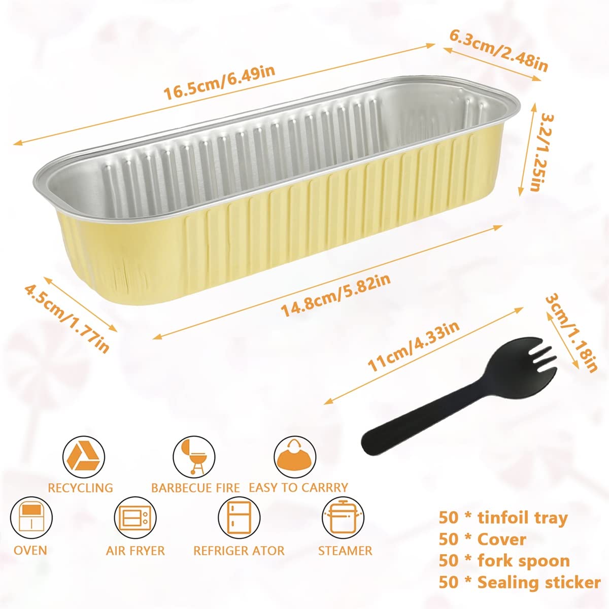 200pcs Mini Loaf Pans with Lids, Spoons & Stickers - 200ml Heat-Resistant Aluminum Baking Tins, Reusable Foil Bread Containers for Cake, Cupcakes & Desserts - Perfect for Home Kitchen Baking, Party Treats & Holiday Gifts (Gold)