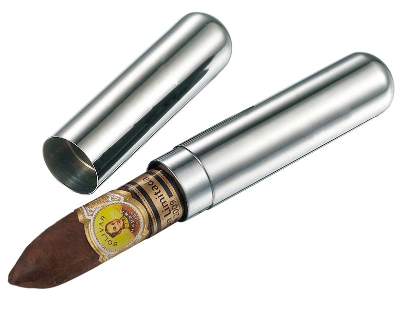 Premium Delta Stainless Steel Cigar Tube - Airtight Humidor Case for Travel & Outdoor Use - Perfect for Cigar Lovers & Collectors