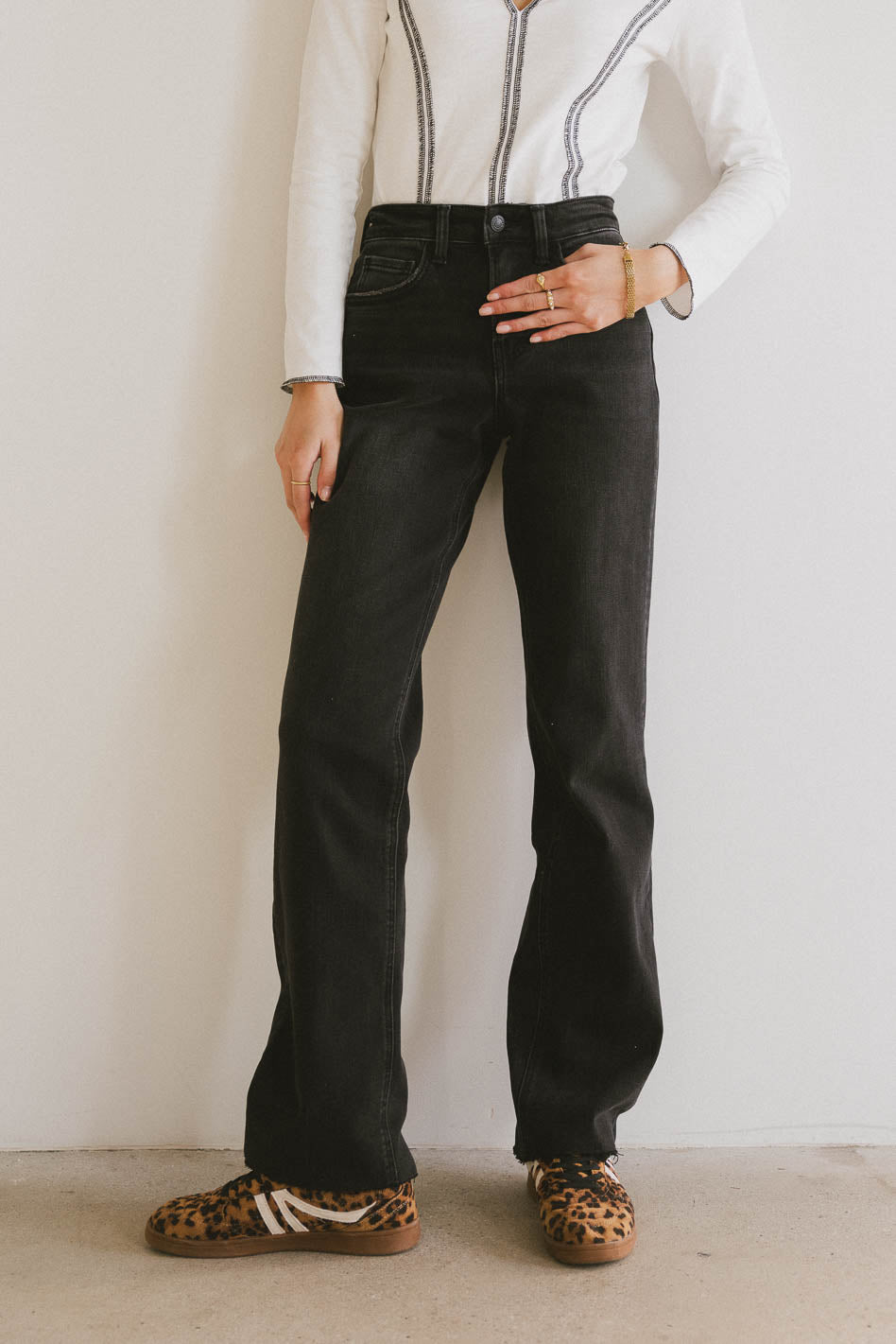 Eliana Women's High Waist Wide Leg Jeans - Comfortable Stretch Denim Pants for Casual & Office Wear - FINAL SALE