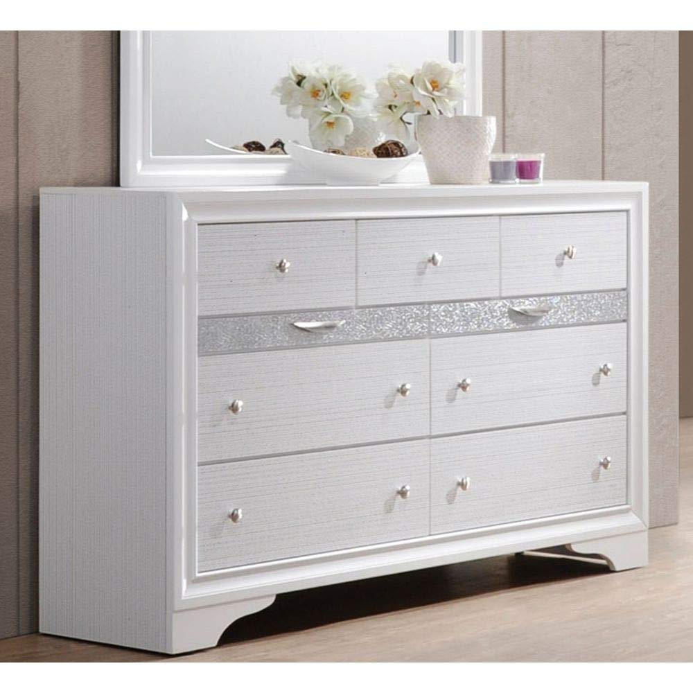 Modern 9-Drawer Wooden Dresser with 2 Felt-Lined Jewelry Organizers, Pull Knobs - No Assembly Needed for Bedroom & Dressing Room | Stylish Storage Solution for Clothes, Accessories & Home Organization