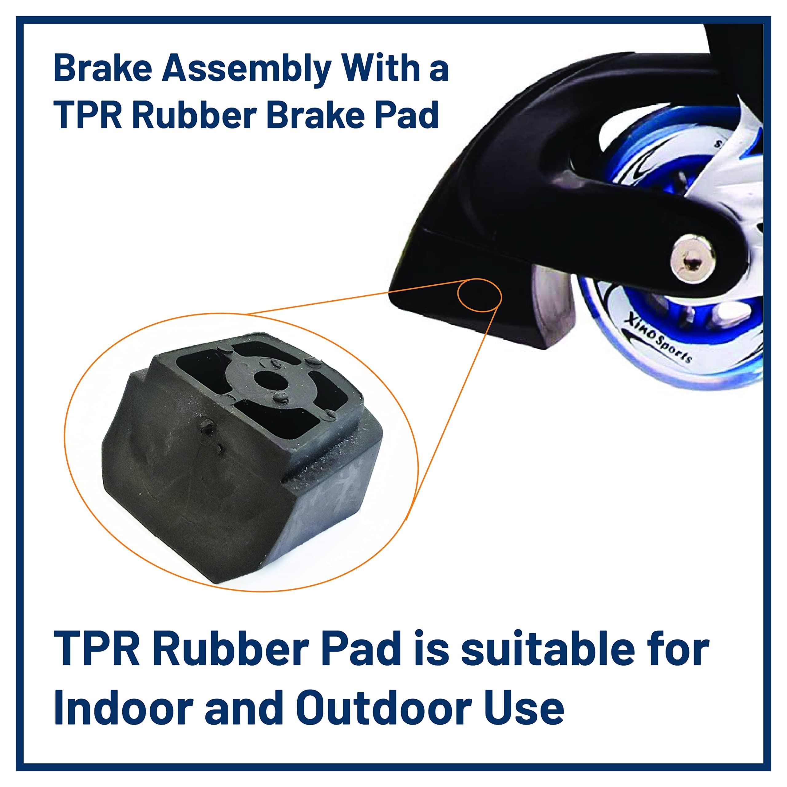Xino Sports Inline Skates Replacement Brake - 1 Piece - Compatible with Xino Sports Skates Only - Non-Universal Brake - Perfect for Stopping & Safety During Skating, Rollerblading & Outdoor Sports