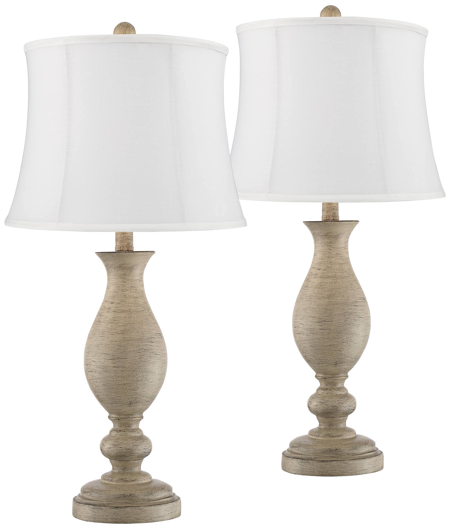 Regency Hill Serena Traditional Country Cottage Table Lamps - Set of 2, 27.5