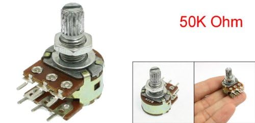 SP B50K Ohm Dual Linear Taper 6-Pin Rotary Potentiometer - 10 Pack for Audio Equipment, Guitar Pedals & DIY Electronics Projects