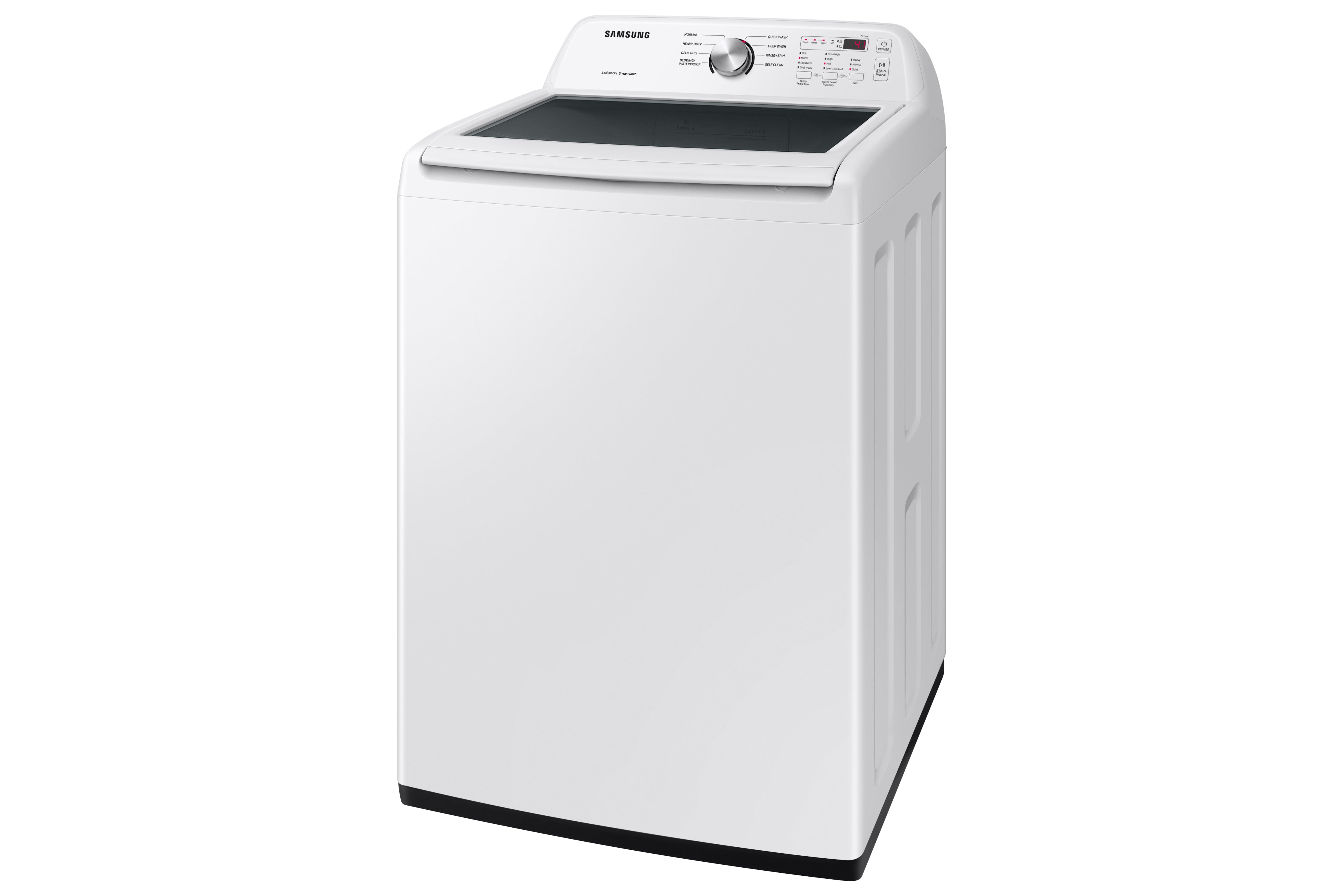 Samsung WA44A3205AW 5.0 Cu.Ft White Top Load Washing Machine with ActiveWave Agitator - Perfect for Large Families, Laundry Rooms & Energy-Efficient Home Use