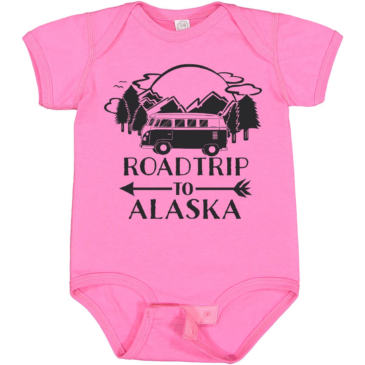 Inktastic Road Trip to Alaska Baby Bodysuit - Cute Travel-Themed Outfit for Infants & Toddlers - Perfect for Family Vacations, Road Trips, and Photo Shoots