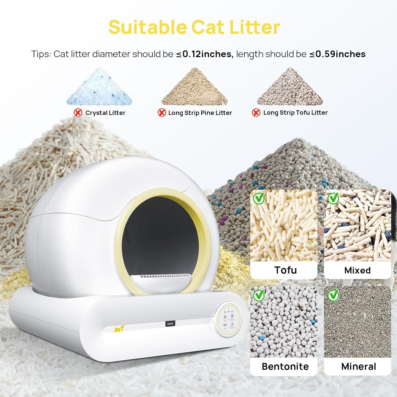Automatic Self-Cleaning Cat Litter Box with APP Control - Smart Electric Litter Robot for Multiple Cats, Odorless & Low Entry Design - Perfect for Busy Pet Owners & Multi-Cat Households