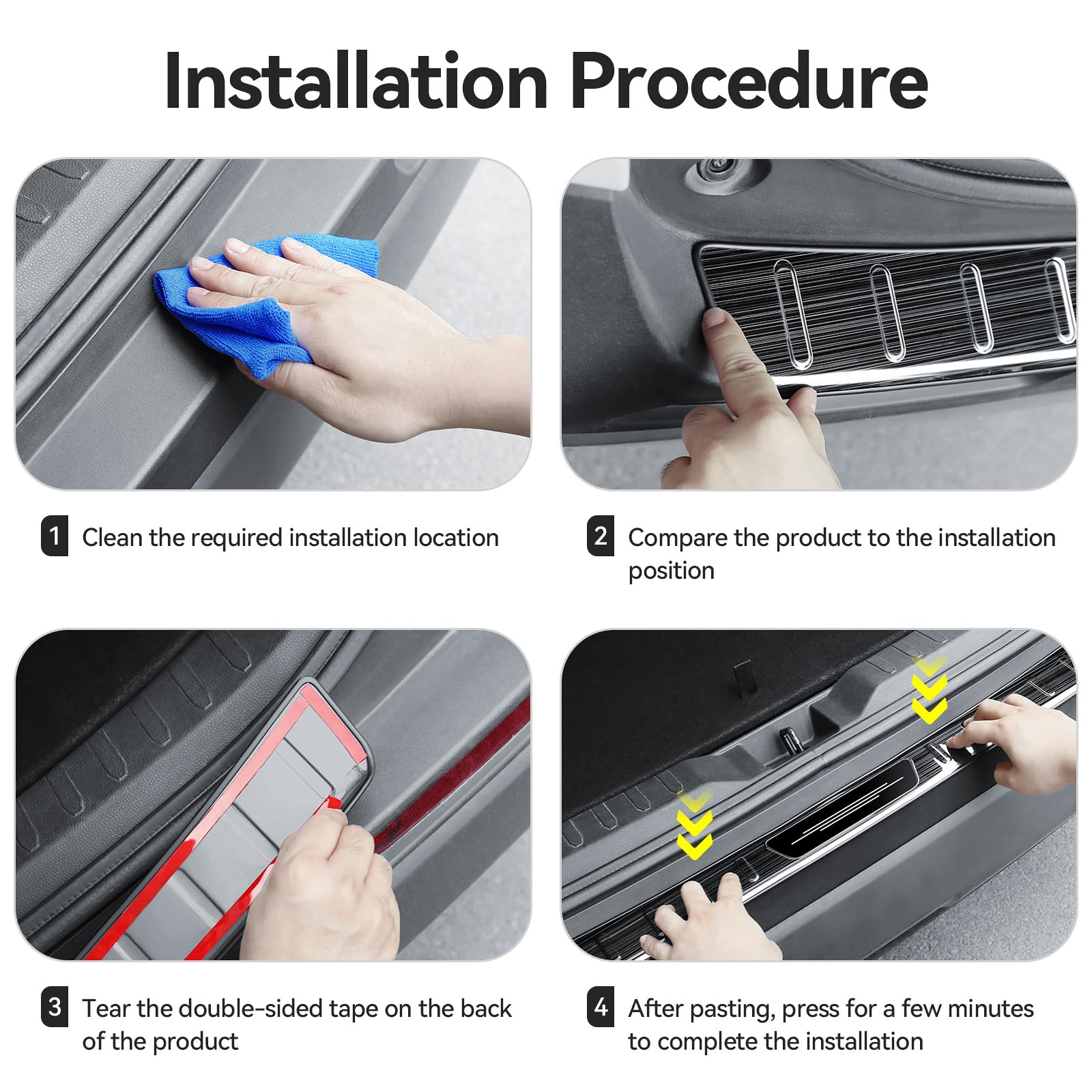 Stainless Steel Rear Bumper Guard & Trunk Sill Protector for Honda Accord 2018-2022 Hybrid/HEV - Black Brushed Exterior Accessory | Perfect for Parking Protection & Cargo Loading