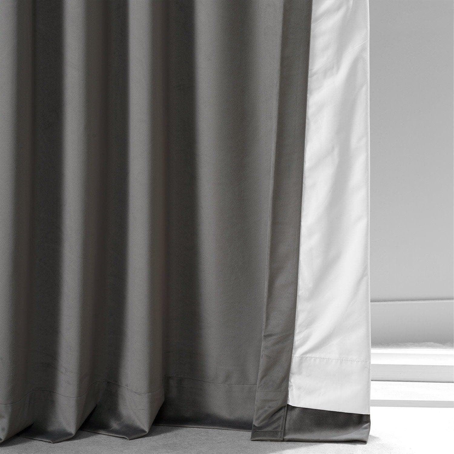Luxury Blackout Curtains - Nightlife Grey Signature Plush Velvet Hotel Curtains for Bedroom & Living Room - Noise Reducing & Thermal Insulated Drapes for Better Sleep & Privacy