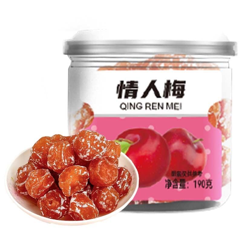 Sweet and Sour Preserved Plum - Lover Mei 190g | Tangy Dried Fruit Snack | Gourmet Candied Plums for Office, Travel & Movie Nights