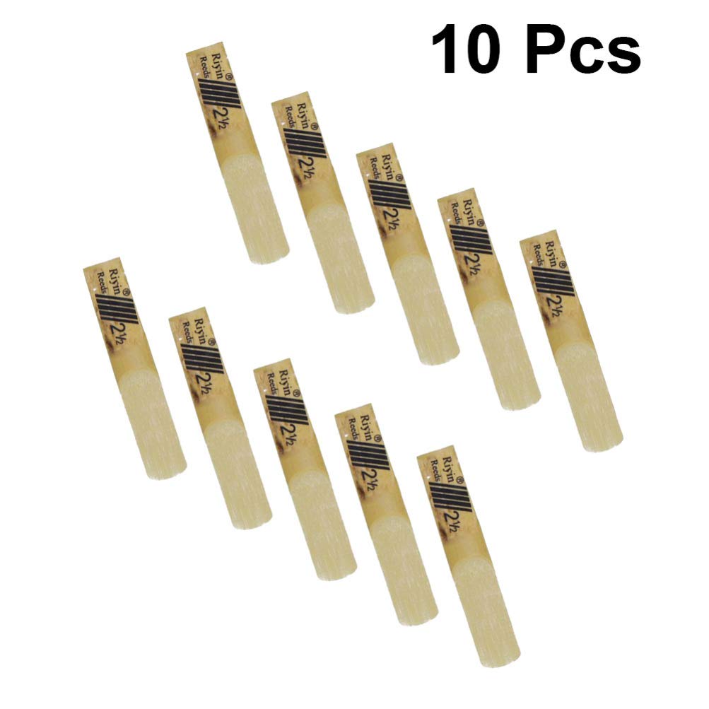 10pcs Professional Bb Clarinet Reeds for B Flat Clarinet - High Quality Woodwind Accessories for Clarinetists | Perfect for Practice, Performances & Band Rehearsals