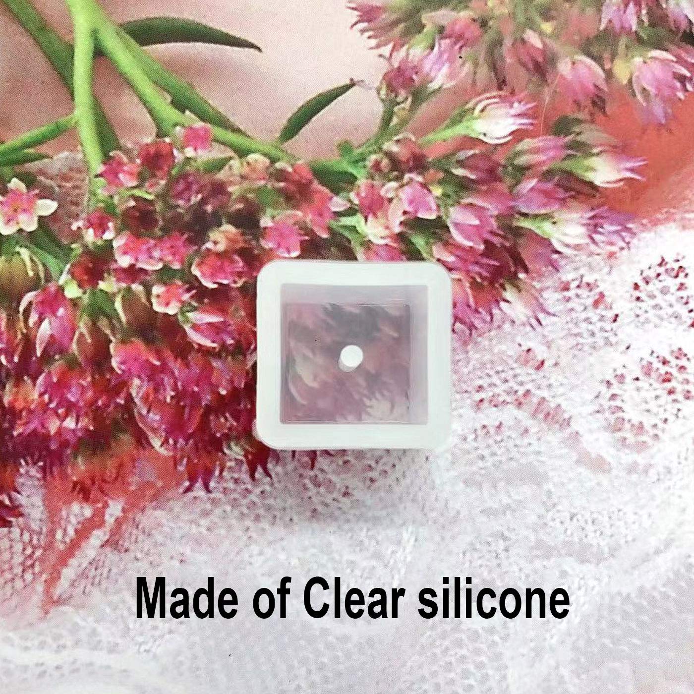 Markeny 12PACK Silicone Resin Molds Set - Square & Round Beaded Molds for DIY Bracelet Beads, Crystal Glass Beads Making - Perfect for Jewelry Crafting, Resin Art, and Home Decor Projects