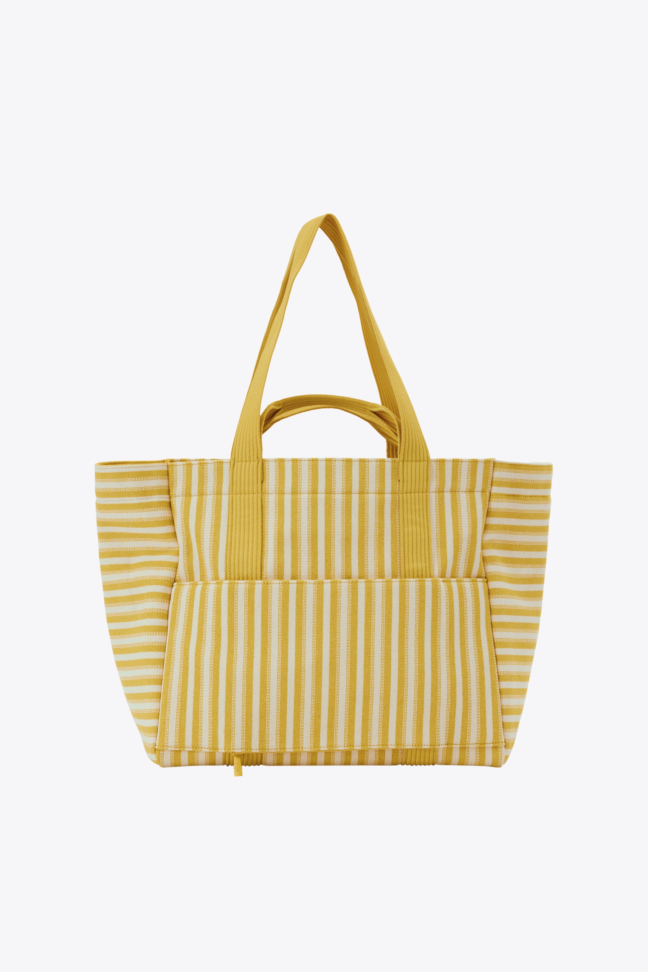 Vacation Tote Bag in Honey Stripe - Stylish Beach Tote for Women, Perfect for Travel, Pool, and Summer Outings