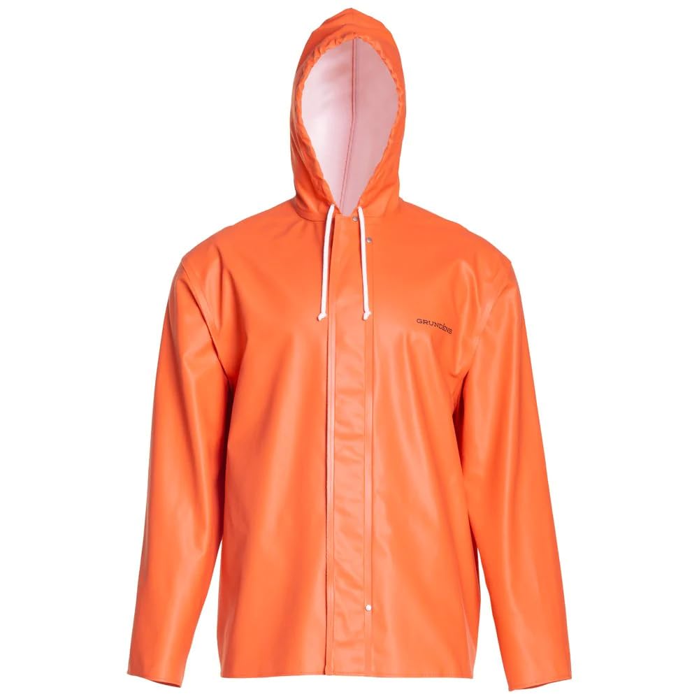 **Grundéns Men's Clipper 82 Hooded Fishing Jacket – Waterproof & Windproof Raincoat for Outdoor Fishing, Boating & Hiking – Durable & Lightweight for All-Weather Protection**