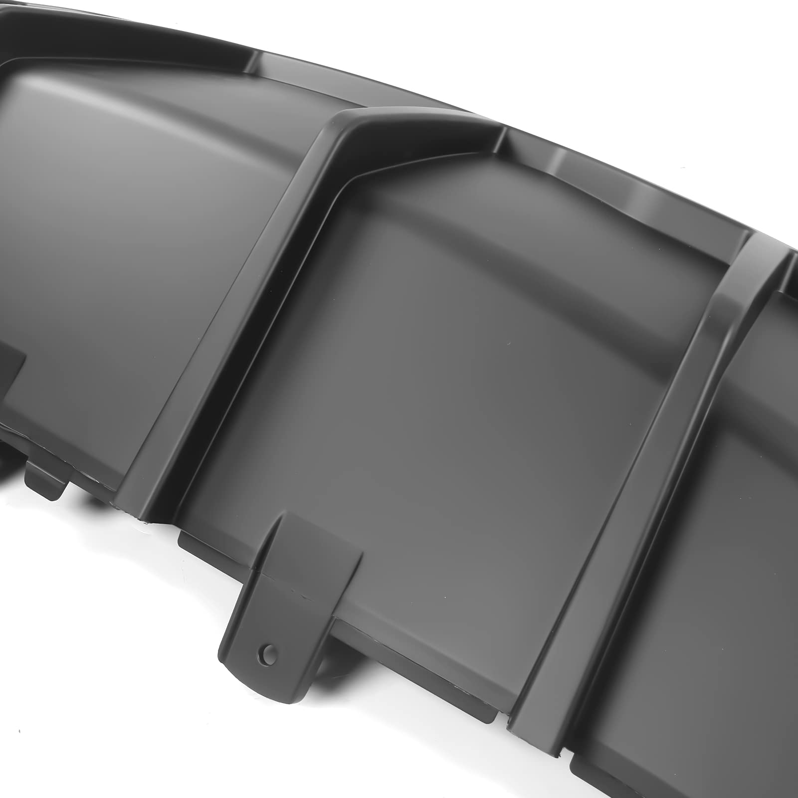 IKON MOTORSPORTS Rear Diffuser for 2020-2024 Tesla Model Y - Matte Black PP Rear Bumper Lip Shark Fin Splitter Replacement (3PC) | Upgrade Your Tesla's Aerodynamics & Style | Perfect for Car Enthusiasts & Performance Modifications