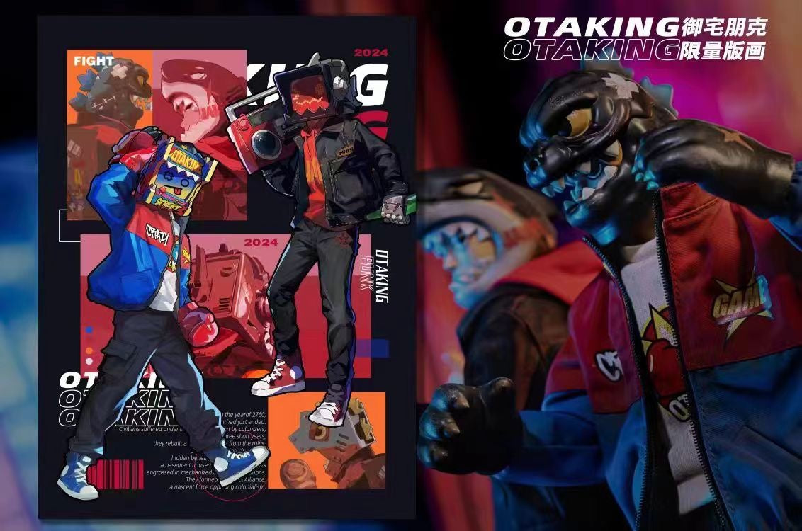 OtaKing Studio OC Street Fighter & Console Gamer - Premium Arcade Fighting Game & MTV Teen Style for Gaming Enthusiasts | Perfect for Home Arcades, Gaming Rooms, and Retro-Themed Parties