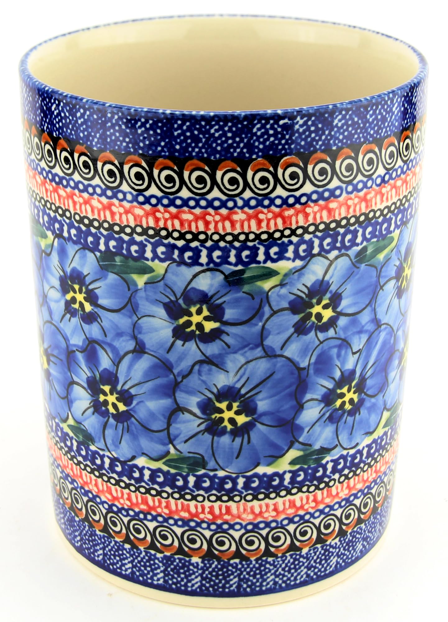 Authentic Polish Pottery Boleslawiec Ceramic Kitchen Utensil Holder - 7