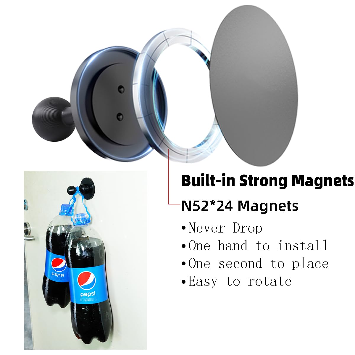 Super Strong Magnetic Phone Mount with 1