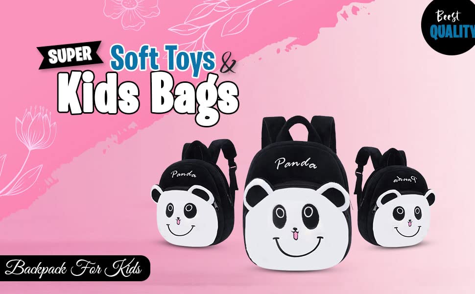 **Frantic Kids Plush School Backpack for Toddlers - Cute Preschool Bag for Boys & Girls (2-5 Years) - Perfect for School, Picnic & Travel**
