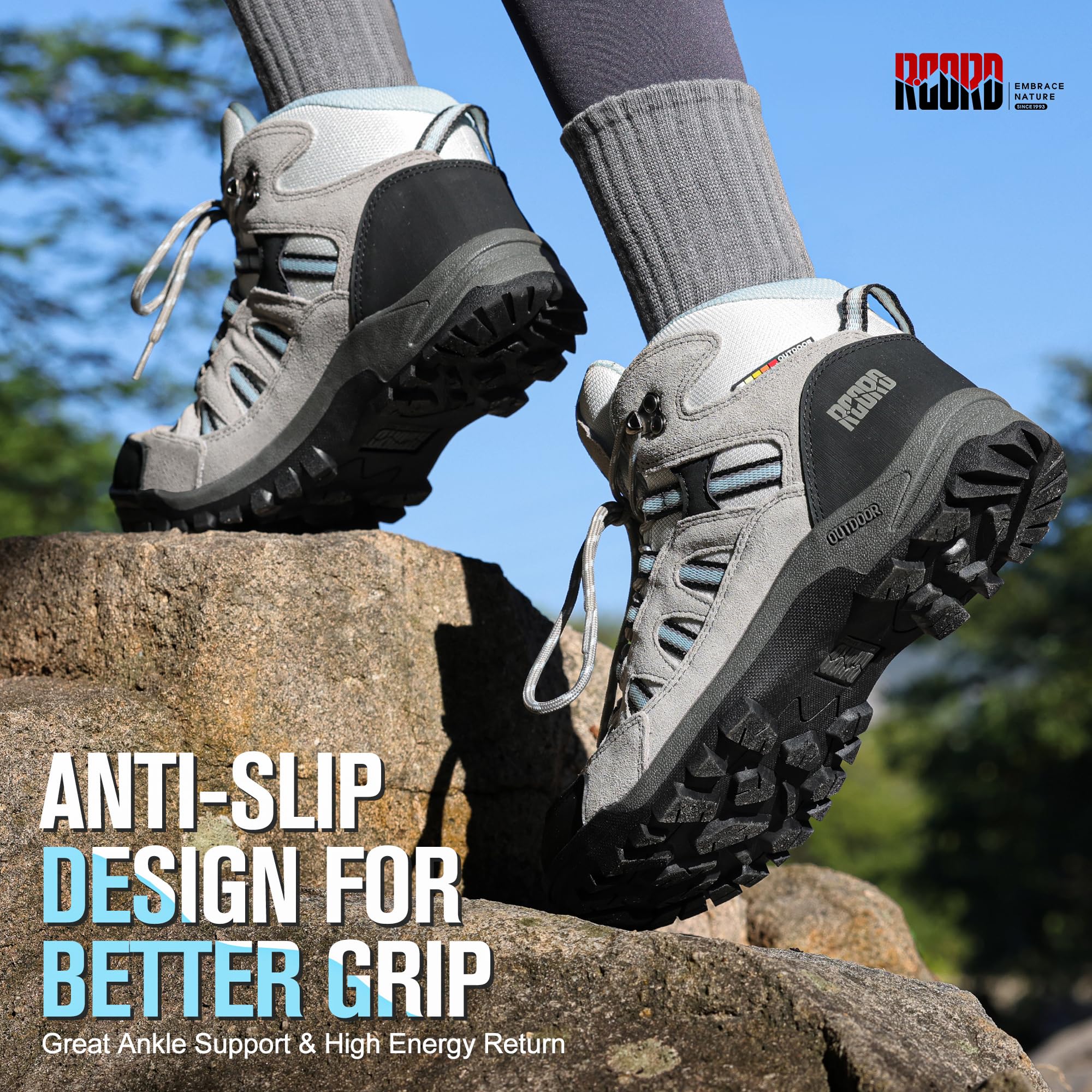 **Waterproof Non-Slip Women's Hiking Boots - Comfortable Outdoor Walking Shoes for Women | Perfect for Trail Hiking, Camping & Mountain Adventures**