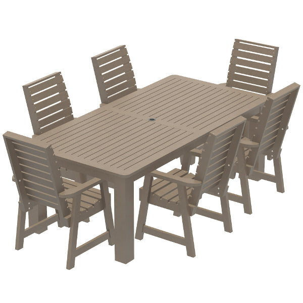 Glennville 7-Piece Dining Set - Modern Wooden Table & Chairs for Kitchen, Dining Room, Patio | Perfect for Family Meals & Entertaining Guests