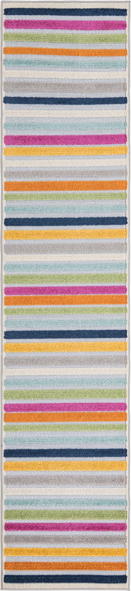 Aruba Outdoor Collection 10 Ft Runner Gray Low-Pile Rug - Waterproof & Durable for Patio, Deck, Poolside - Perfect for Hallways & Entryways - Rugs.com