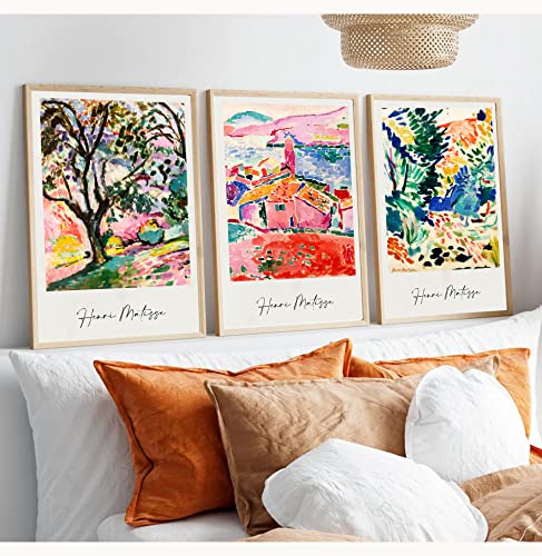 Set of 3 Henri Matisse Print Wall Art - Mid Century Modern Gallery Wall Decor, Vintage Reproduction Artwork Poster (8