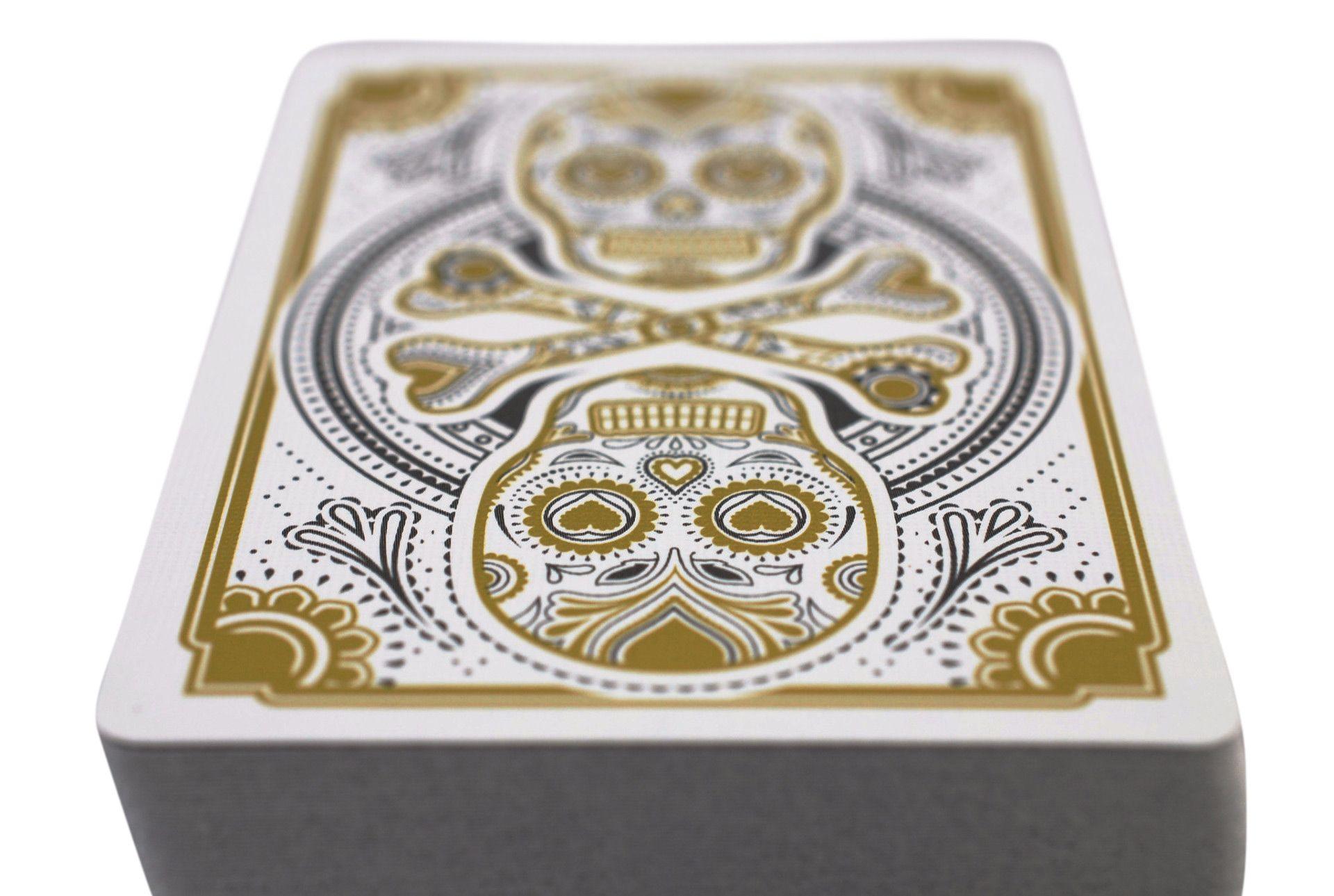 Muertos Mourning Gold Playing Cards - Elegant Day of the Dead Themed Deck for Collectors, Poker & Magic Tricks | Perfect for Halloween, Gifts & Game Nights