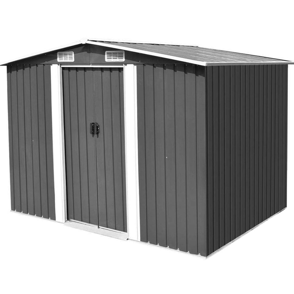 2.57x2.05x1.92M Heavy Duty Garden Shed Tool Storage Organizer BM669 - Perfect for Backyard, Garage & Outdoor Equipment Organization