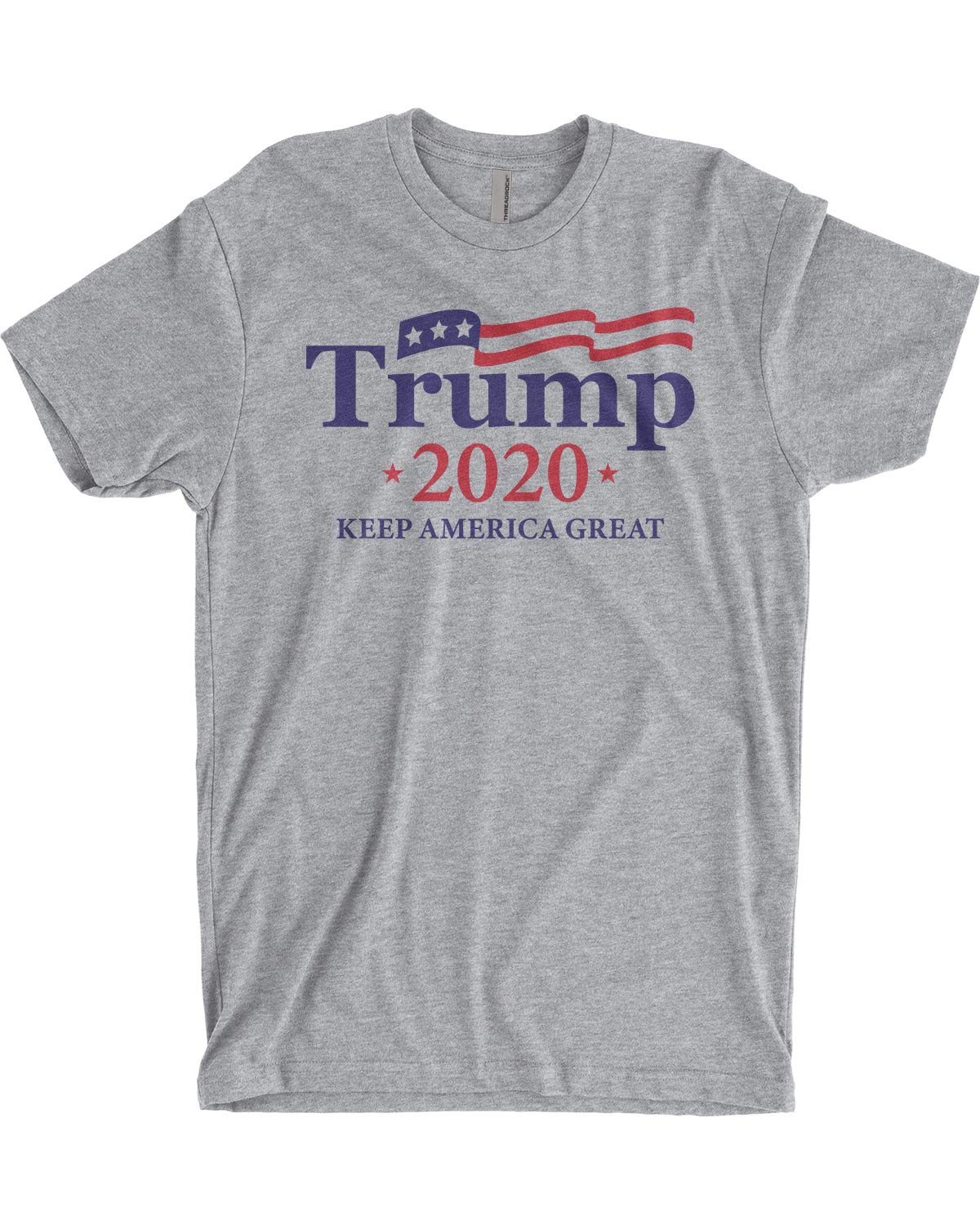 Threadrock Men's Trump 2020 Keep America Great T-Shirt - Patriotic American Flag Graphic Tee for Political Supporters & Campaign Events - Perfect for Rallies, Voting Day & Conservative Gatherings