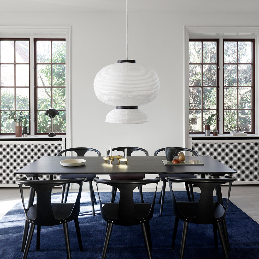 Formakami JH5 Pendant Light - Modern Paper Pendant Lamp for Dining Room, Living Room & Bedroom Lighting - Scandinavian Style Hanging Light Fixture