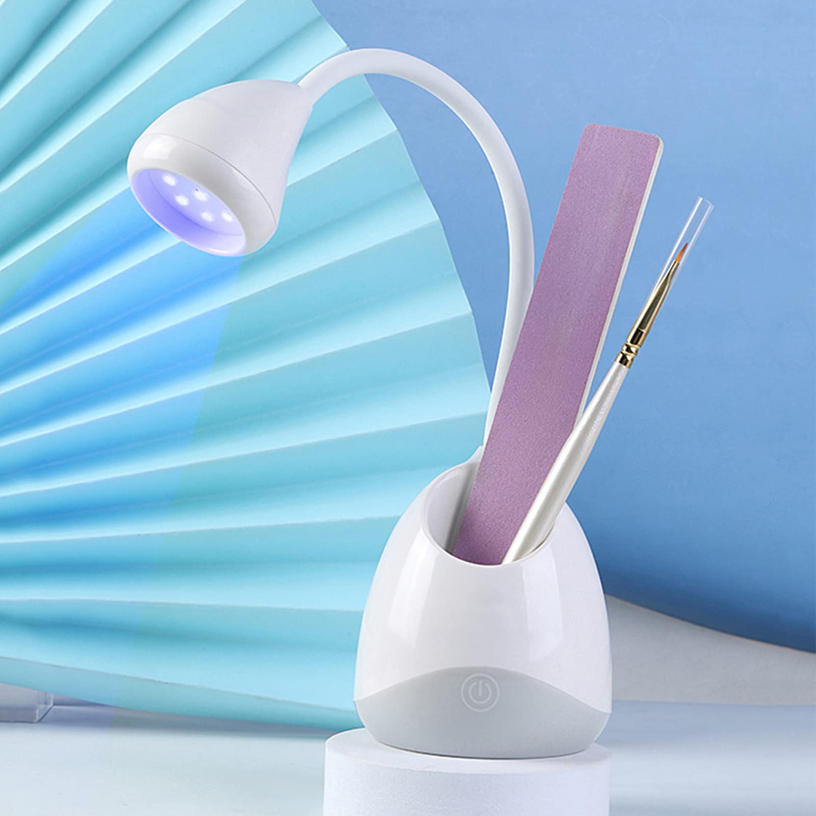 UBERSWEET® Professional Nail Dryer with Bendable Hose - Fast & Even Gel Nail Drying, Touch Switch for Home & Salon Use - Perfect for Manicures, Pedicures & Nail Art (White)
