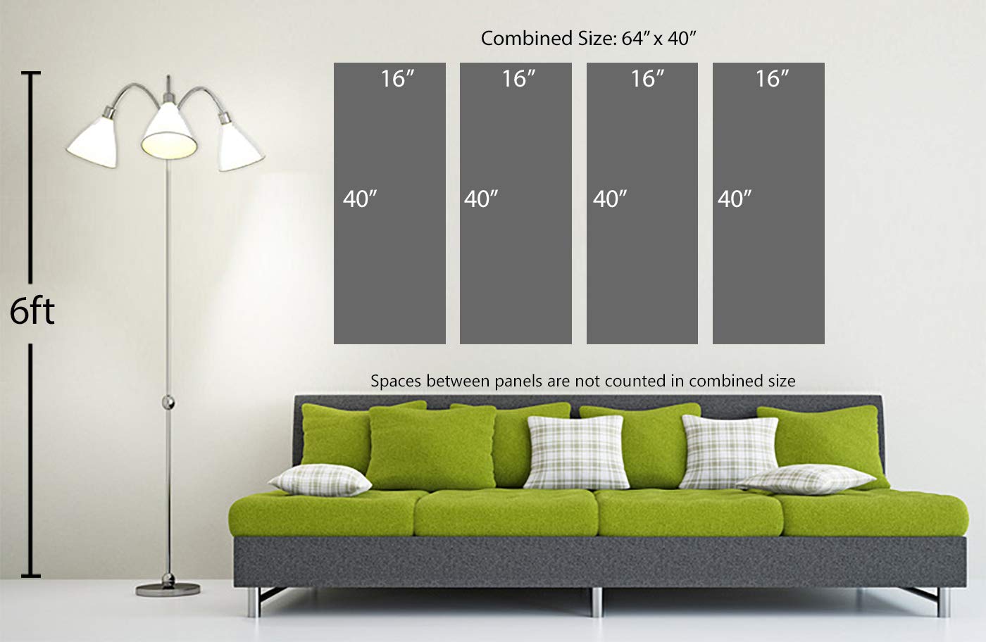64 x 40 Inch Echeveria Succulent Canvas Wall Art - 4 Panel Split Botanical Plant Painting in Dark Teal | Perfect for Living Room, Bedroom & Office Decor