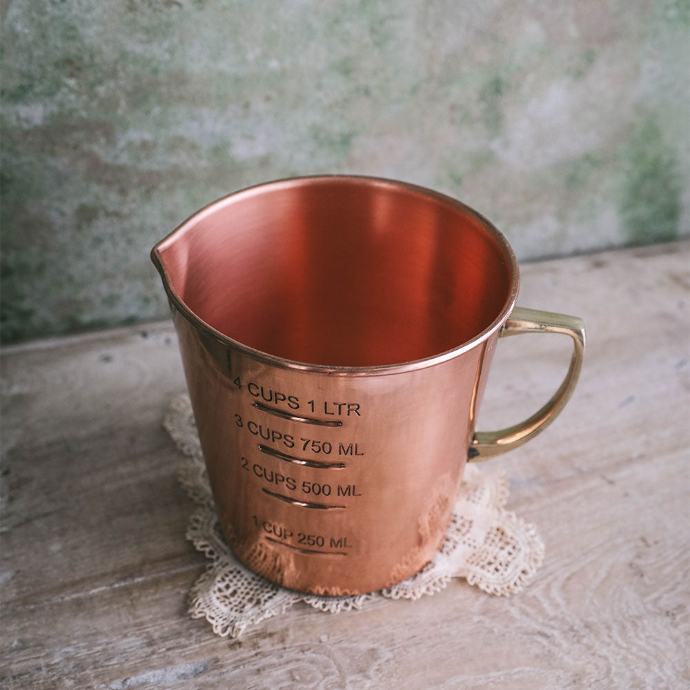 Premium Copper Liquid Measuring Cup - 16 oz (500ml) for Baking, Cooking & Mixing - Accurate Kitchen Measuring Tool for Professional & Home Use