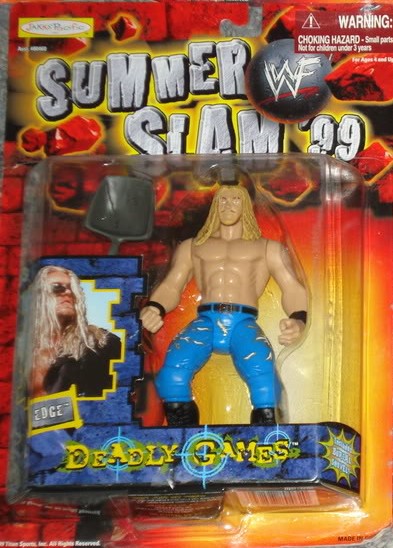 WWF Jakks Pacific SummerSlam '99 Deadly Games Edge Action Figure - Collectible Wrestling Toy for Fans - Perfect for Display, Play, and Nostalgic Wrestling Memorabilia Collections