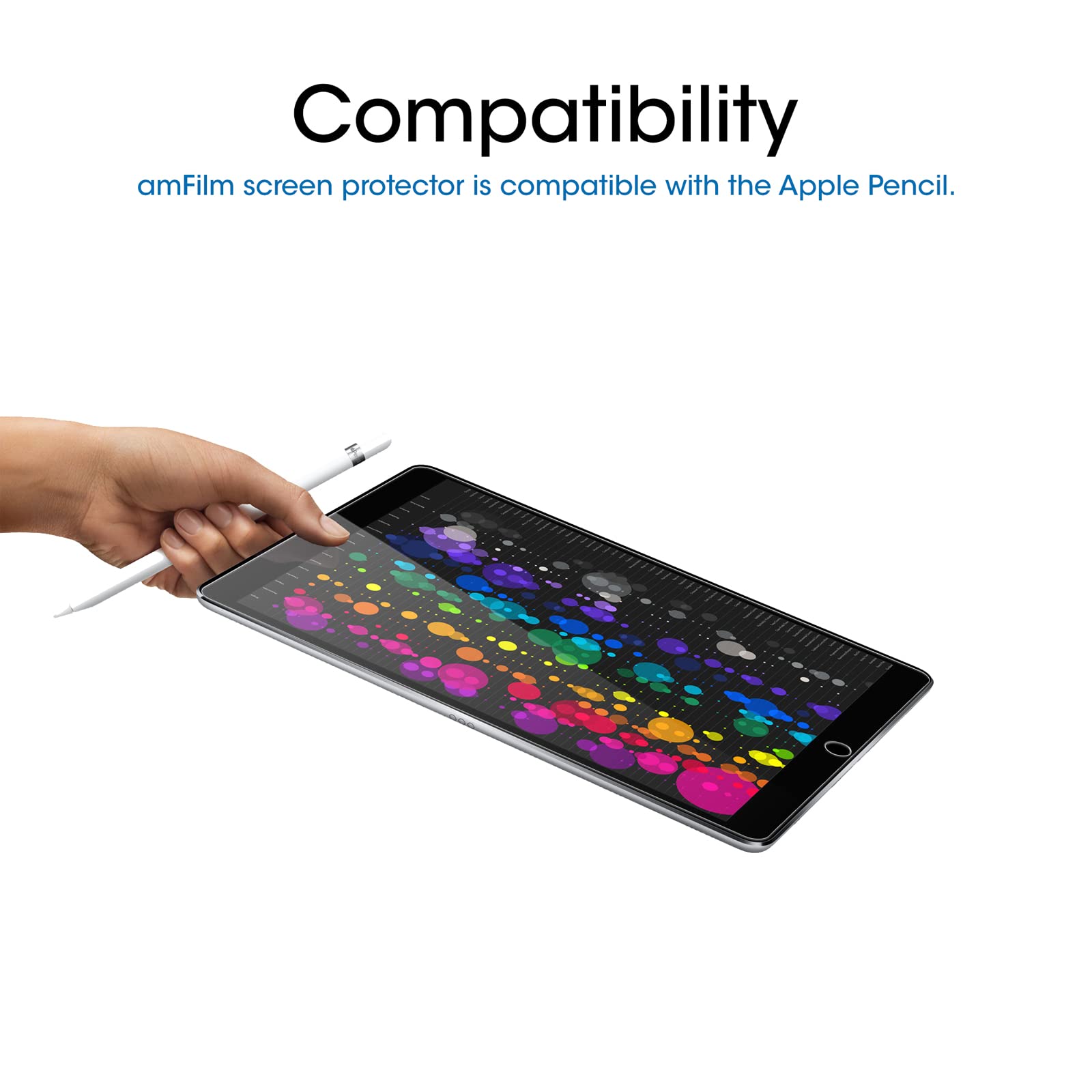 amFilm Tempered Glass Screen Protector for iPad Air 3 & iPad Pro 10.5