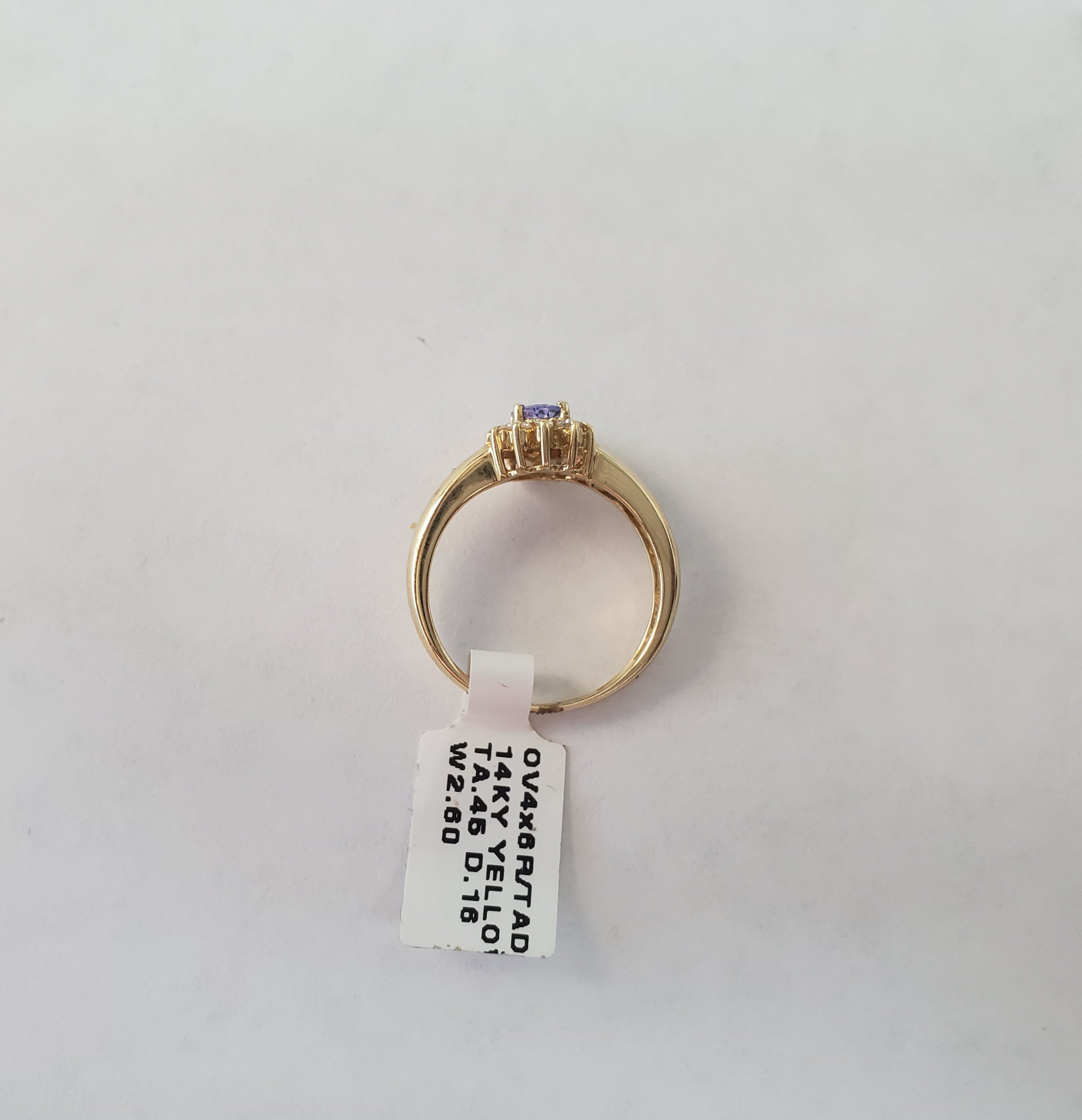 14K Yellow Gold Tanzanite Diamond Halo Ring 0.61cttw - Elegant Engagement, Wedding & Anniversary Jewelry Gift for Women