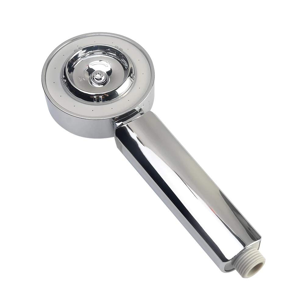 High Pressure Double-Sided Shower Head - ABS Chrome Water Saving Round Booster for Bath & Handheld Shower | Perfect for Low Water Pressure Homes & Spa-Like Experience