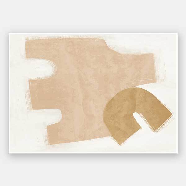 Amity Neutral Unframed Art Print - Modern Abstract Wall Decor for Living Room, Bedroom & Office | Perfect for Home & Office Decor