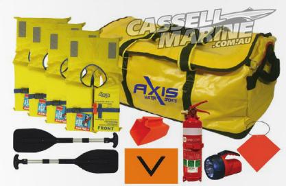 Axis Safety Grab Bag with 4 Reflective Jackets - Emergency Survival Kit for Car, Home & Outdoor Safety Preparedness