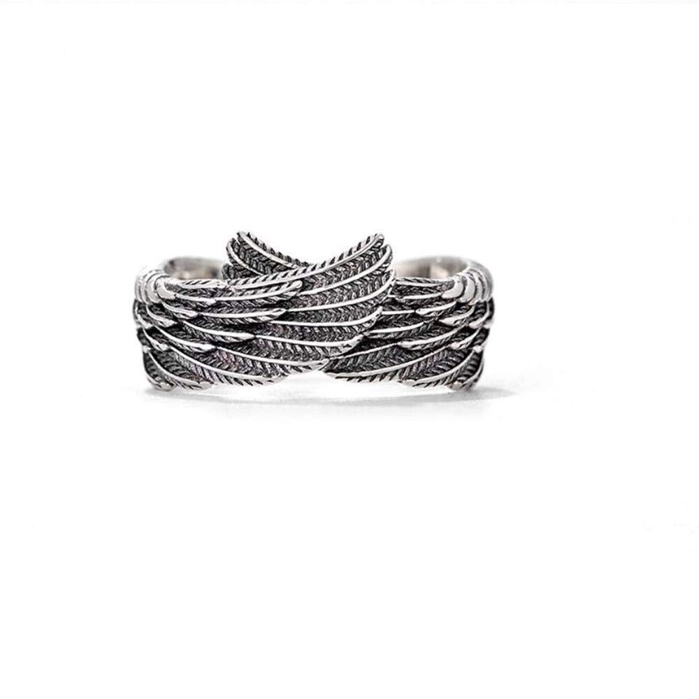 Adjustable Angel Wing Rings for Men & Women - Punk Devil Wings Open Band Promise Rings - Perfect for Gothic Fashion, Couple Gifts & Punk Jewelry Collection