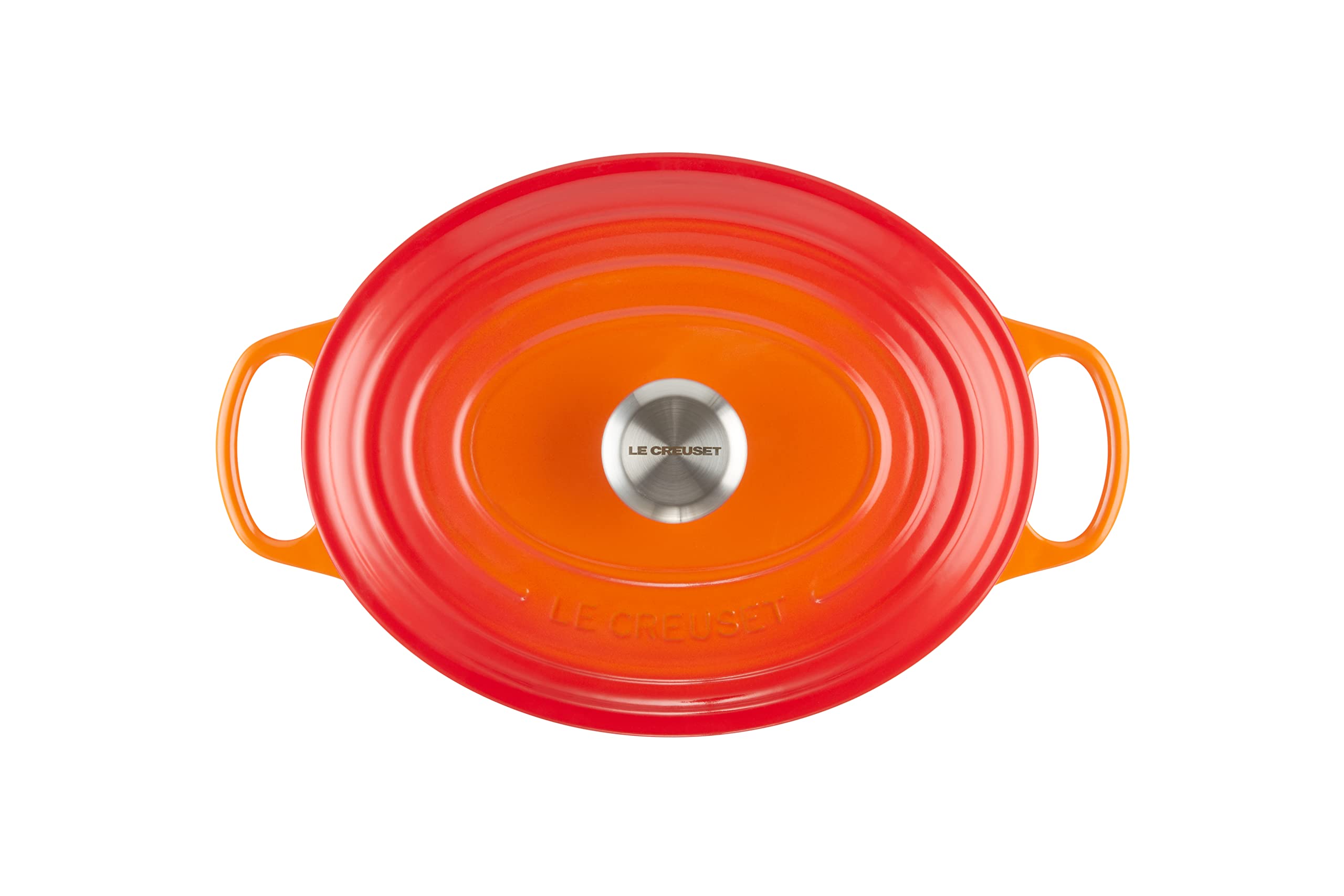 Le Creuset Signature Enameled Cast Iron Oval Dutch Oven 5 Quart - Flame Color | Premium Kitchen Cookware for Braising, Stewing & Baking | Perfect for Family Dinners & Entertaining