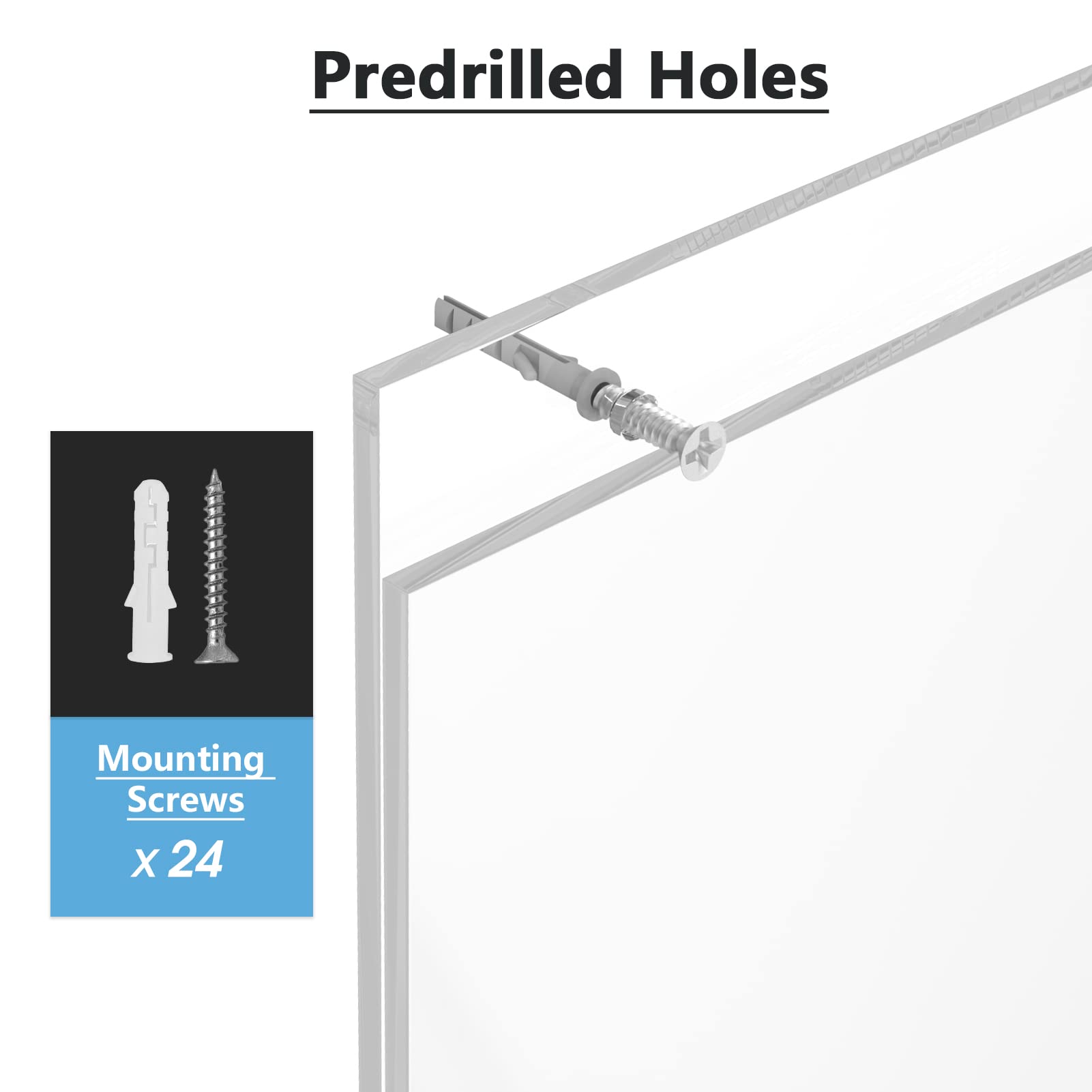 MaxGear 8.5x11 Acrylic Wall Sign Holder with Mounting Screws - Clear Plastic Picture Frame for Home Office Store Restaurant - Perfect for Menu Boards, Price Displays & Promotional Signs