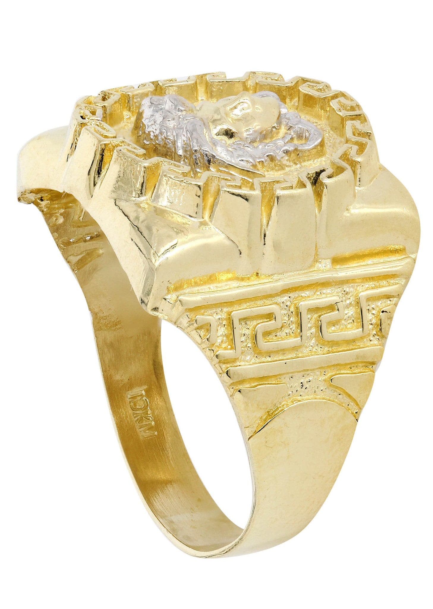 10K Gold Medusa Style Men's Ring - 6.5 Grams | Greek Mythology Inspired Jewelry for Men, Perfect Gift for Him, Anniversary, Birthday, or Special Occasion