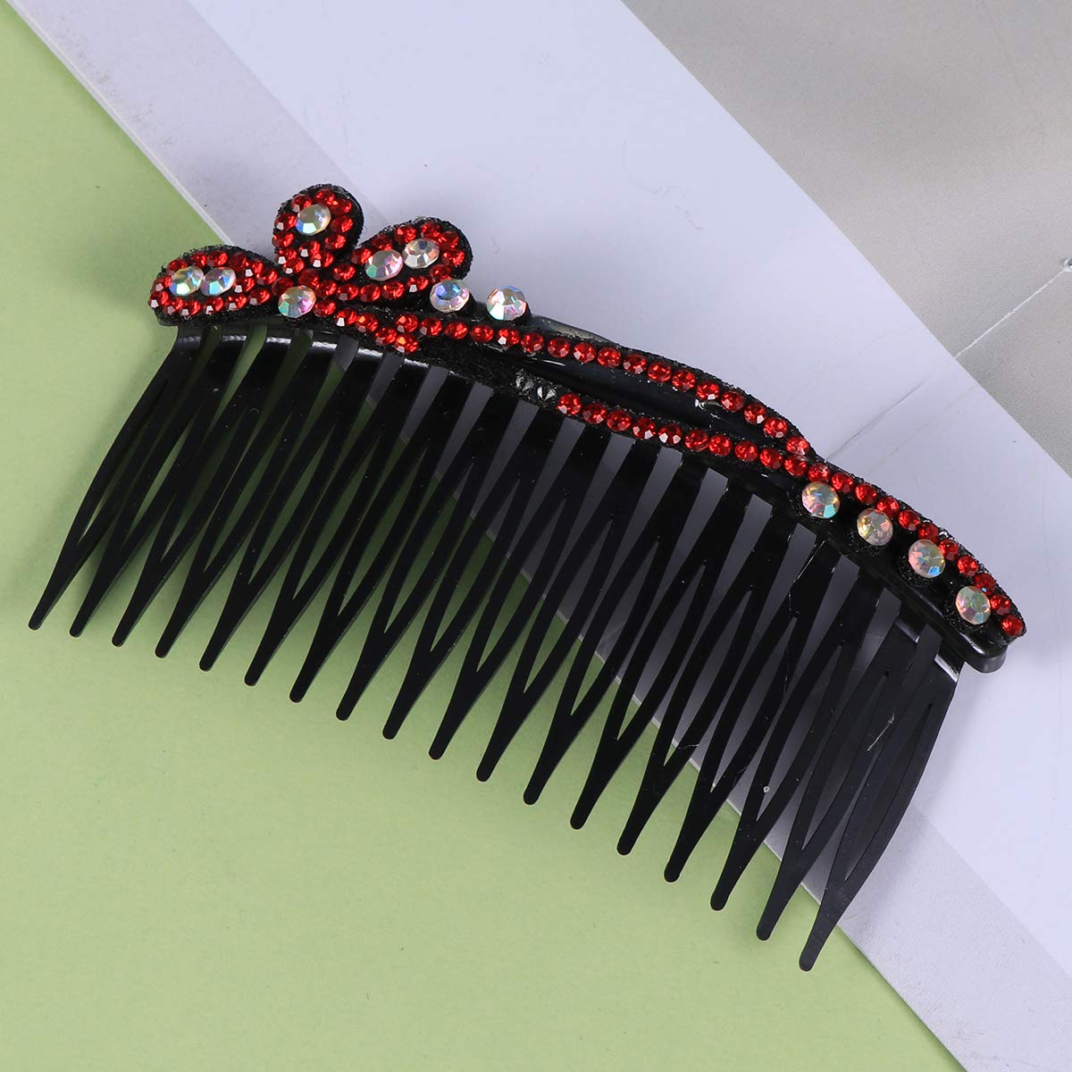 Lurrose 2-Piece Bridal Hair Clips Set for Women & Girls - Elegant Hair Barrettes, Side Combs & Teasing Comb - Perfect for Weddings, Prom, Parties & Special Occasions