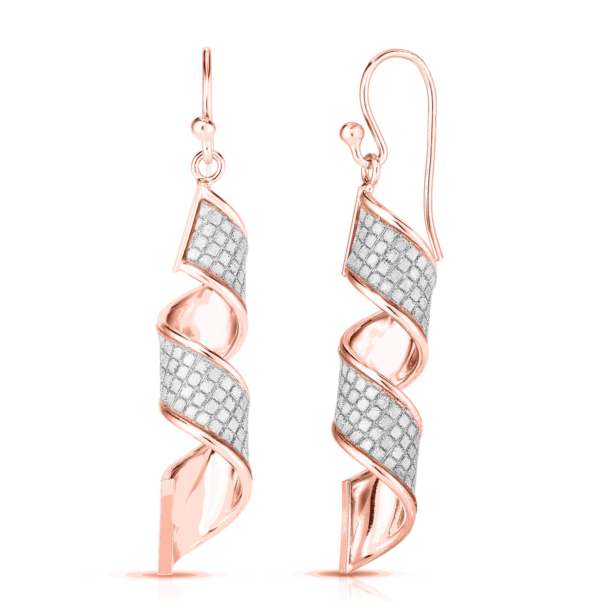 925 Sterling Silver Drop Dangle Earrings for Women - Elegant Curved Twisted Design, Perfect Jewelry Gift for Her | Ideal for Parties, Weddings & Everyday Wear