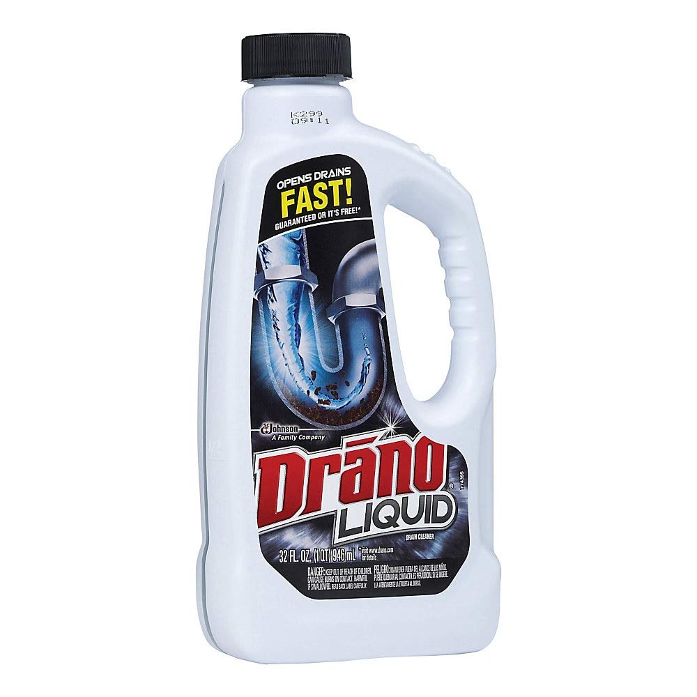 Drano Liquid Drain Cleaner - Fast Clog Remover for Kitchen Sink, Shower & Bathtub - Safe for Pipes - Unclogs Hair, Soap Scum & Food Waste - Ideal for Home & Commercial Use