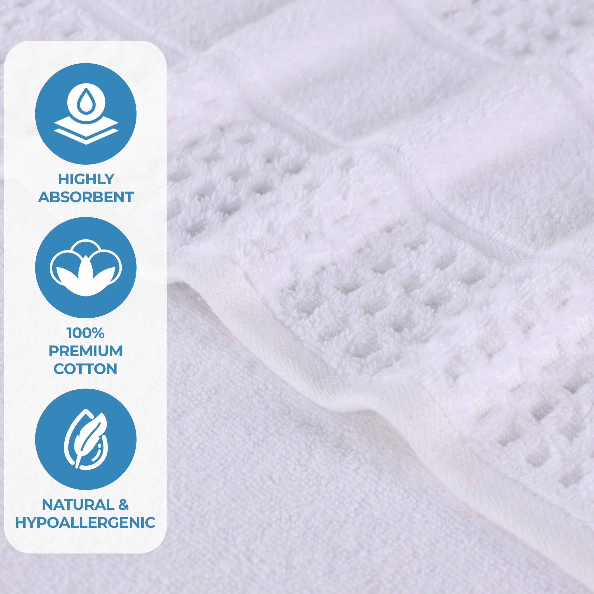 Premium Zero Twist Cotton Waffle Honeycomb Bath Towel Set - Ultra Soft & Highly Absorbent 3-Piece Set for Spa, Bathroom & Luxury Home Use