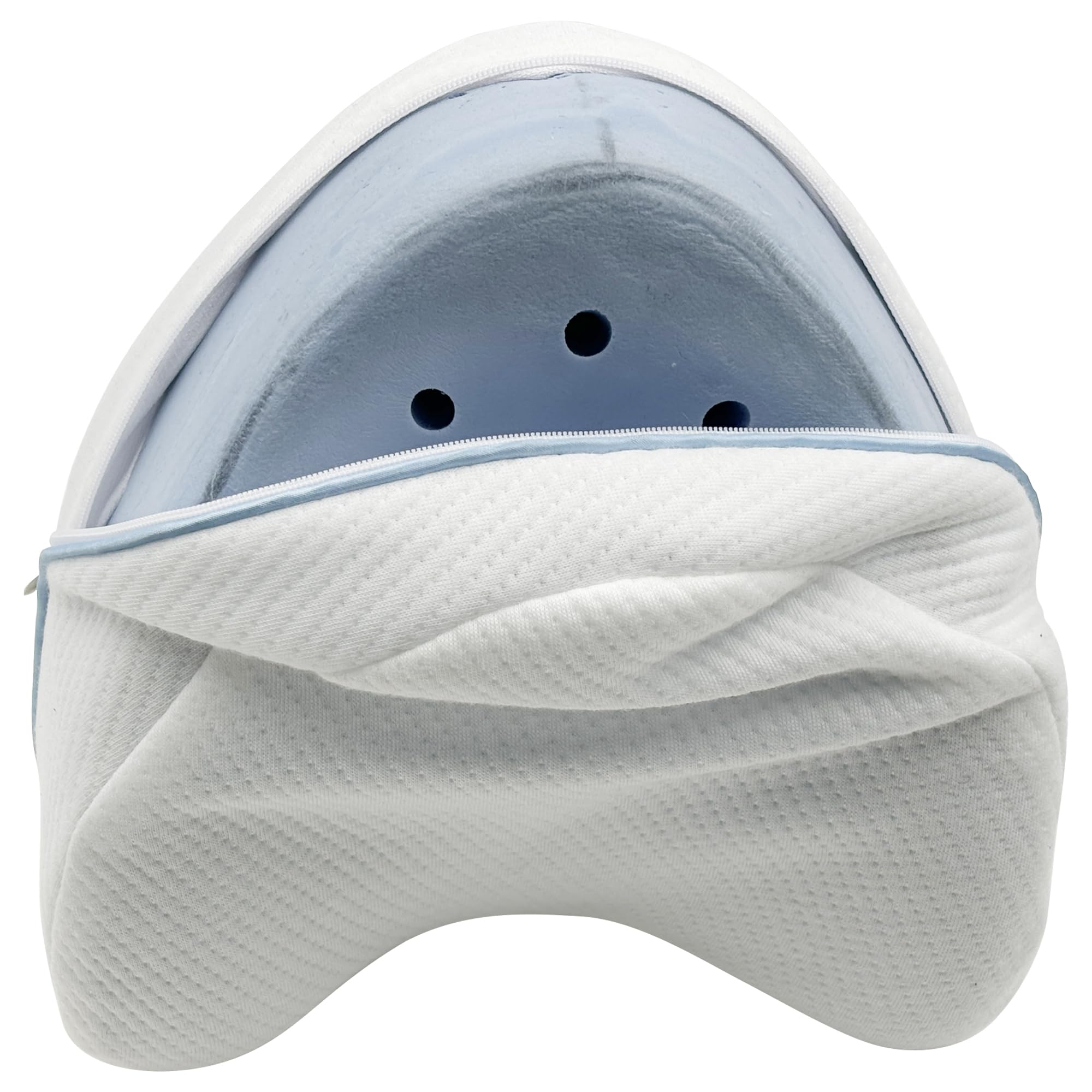 Contour Legacy Leg & Knee Foam Support Pillow Replacement Cover - White | Breathable & Washable Pillowcase for Pain Relief & Comfort | Perfect for Post-Surgery, Arthritis & Side Sleepers