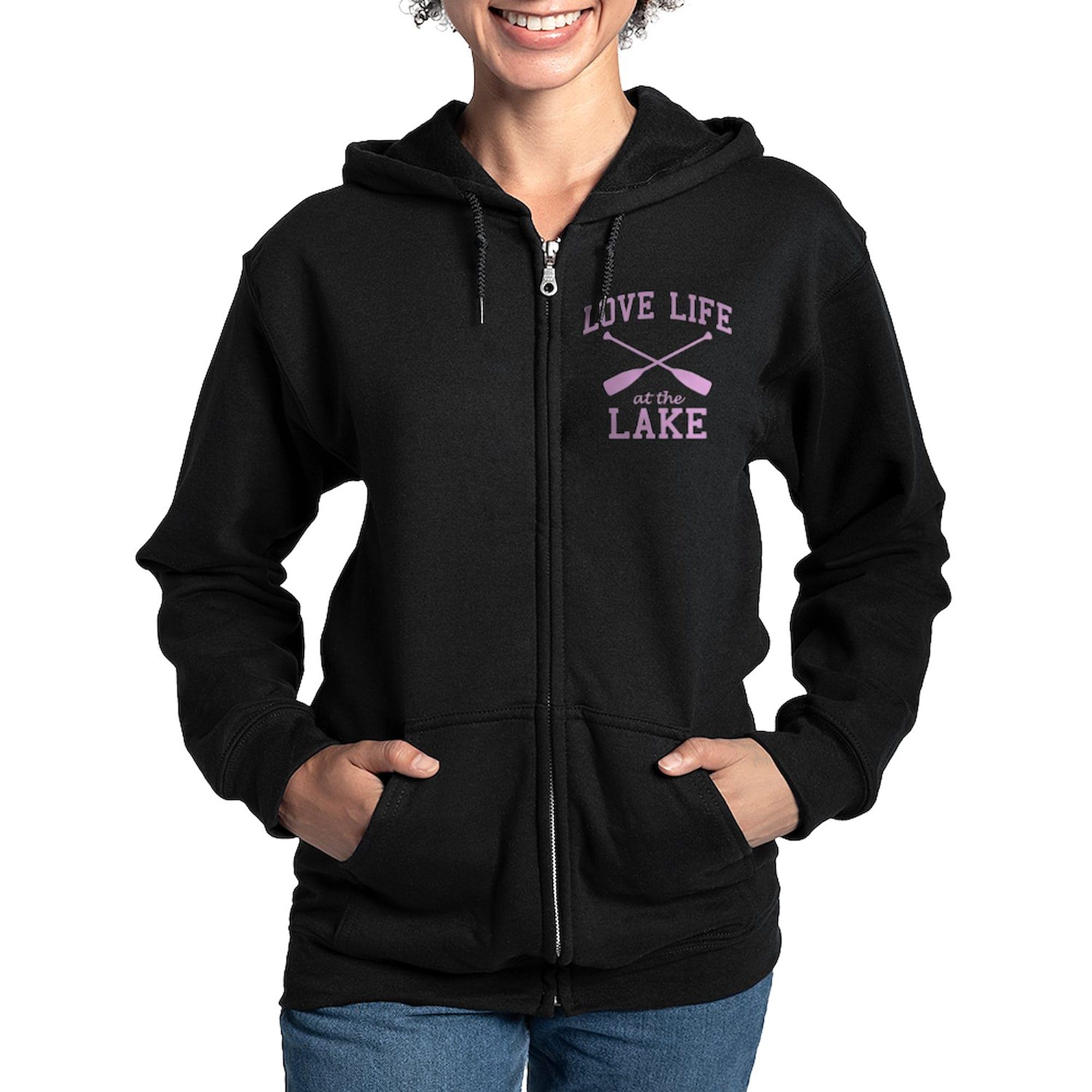 Love Life At The Lake Women's Zip Hoodie - Soft & Comfortable Zip-Up Sweatshirt for Women | Perfect for Lakeside Relaxation, Outdoor Adventures & Casual Wear