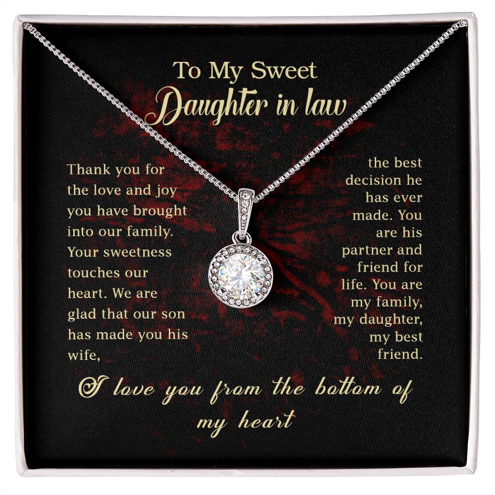 Beautiful Mother-in-Law Necklace Gift for Daughter-in-Law - Elegant Jewelry for Special Occasions, Weddings & Family Celebrations